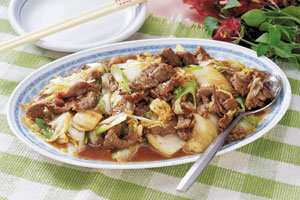 牛肉と白菜の中華炒めの写真