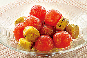 ミニトマトとごぼうのピクルスの写真