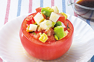 丸ごとトマトの5色カップサラダの写真