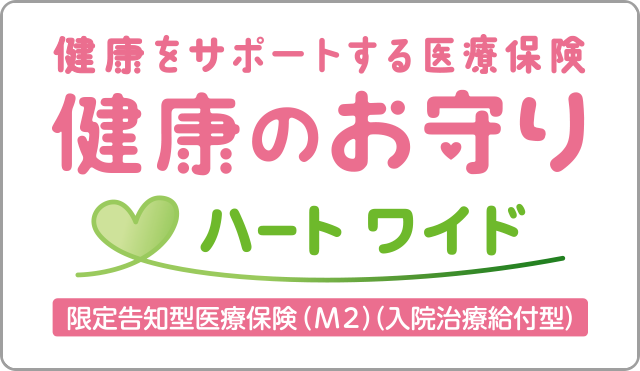 健康のお守りハートワイド　健康に不安があっても、簡単な3つの告知でお申し込みしやすい医療保険